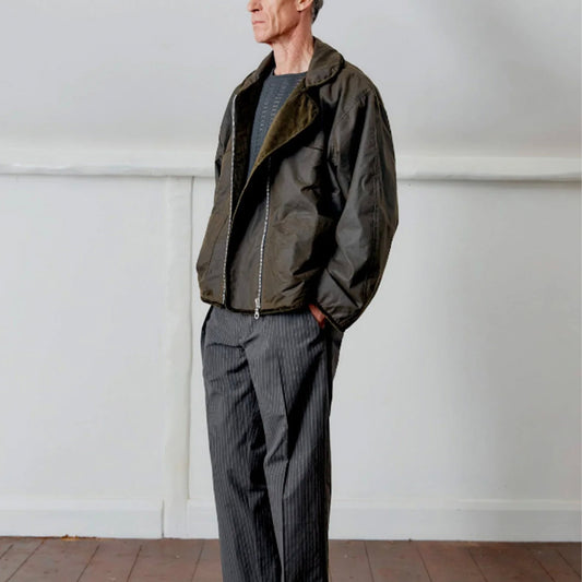 British Oilskin Flying Jacket in Olive