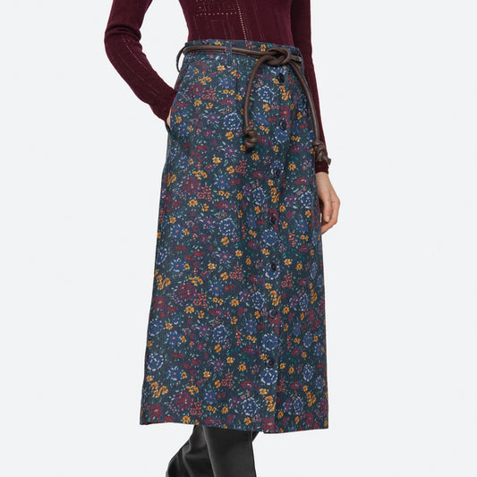 Constance Corduroy Print Skirt
