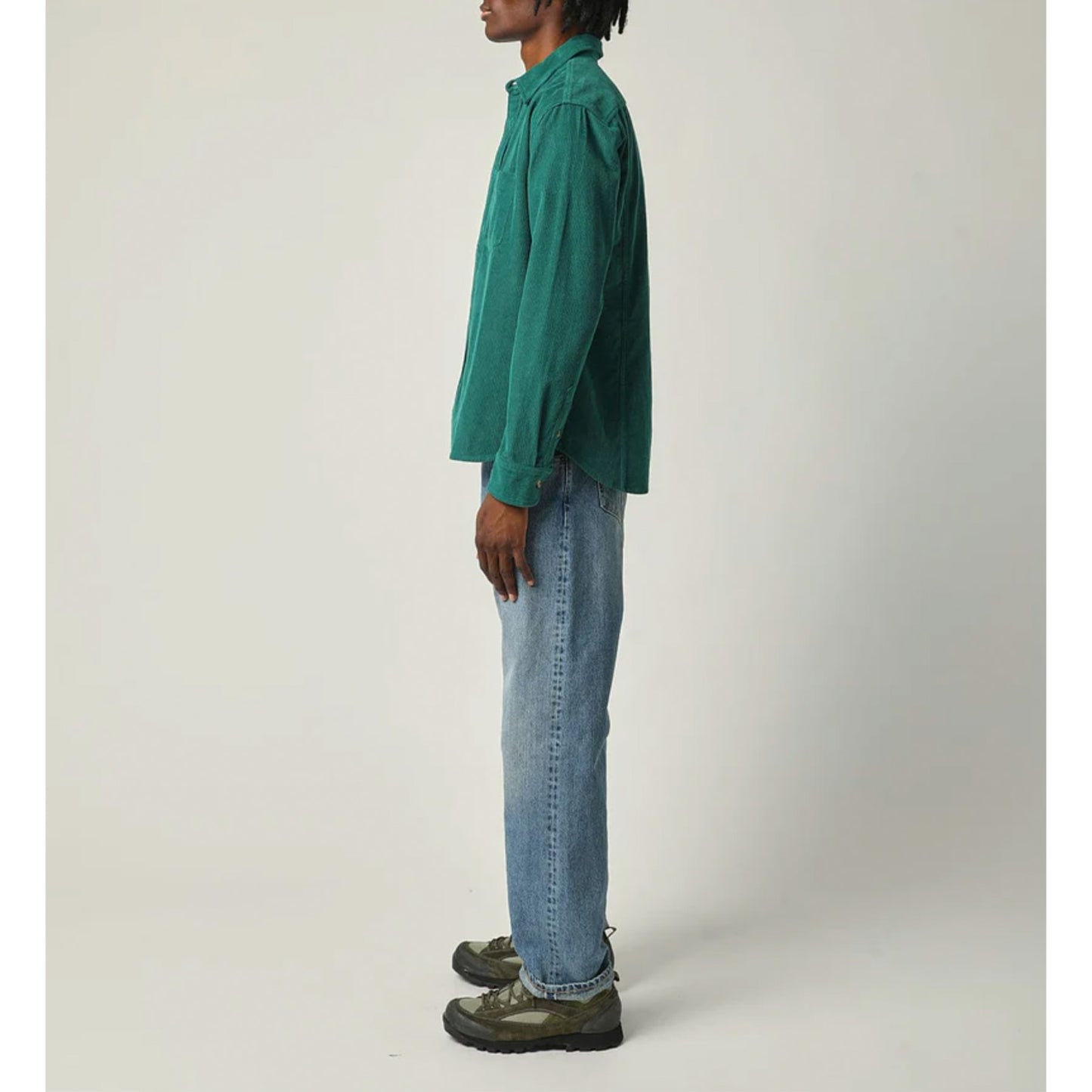 Corduroy L/S Shirt in Green