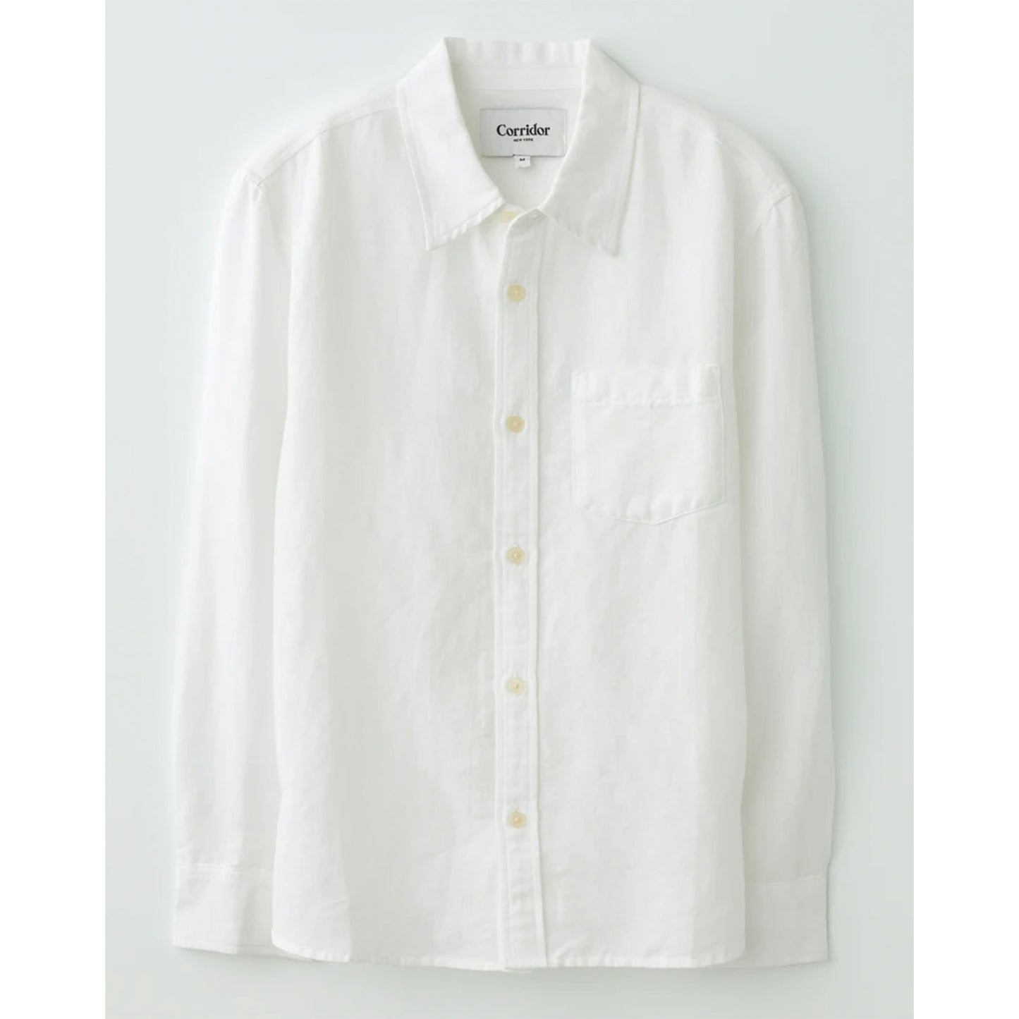 Linen Cotton L/S Shirt in White