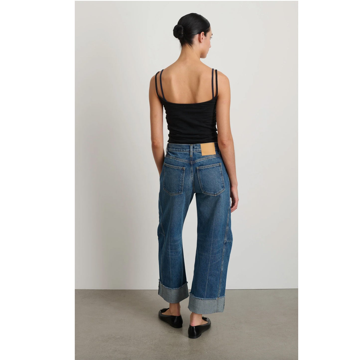 Cuffed Lasso Jean in Vista Blue