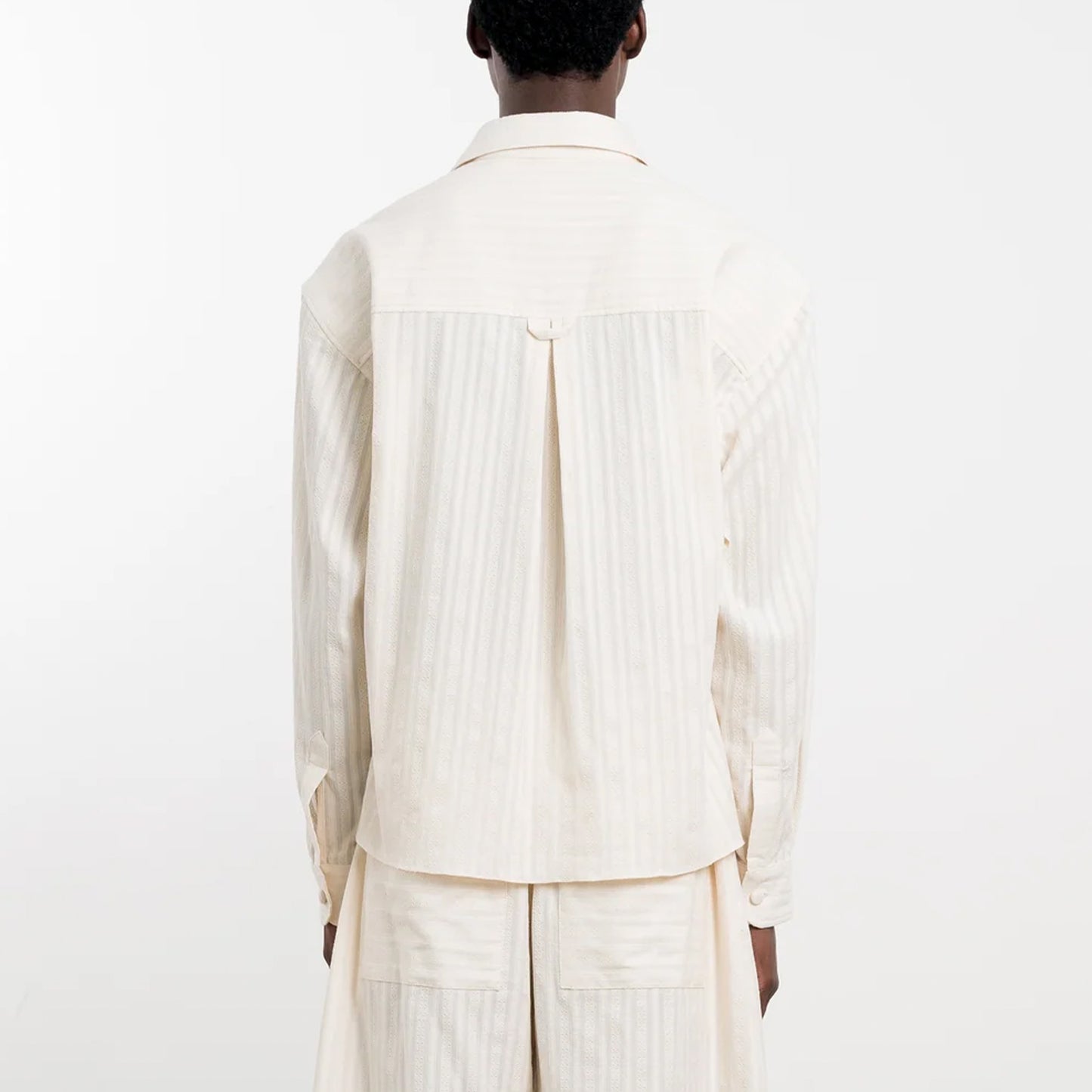 Dennis Japanese Embroidery L/S Shirt in Cream