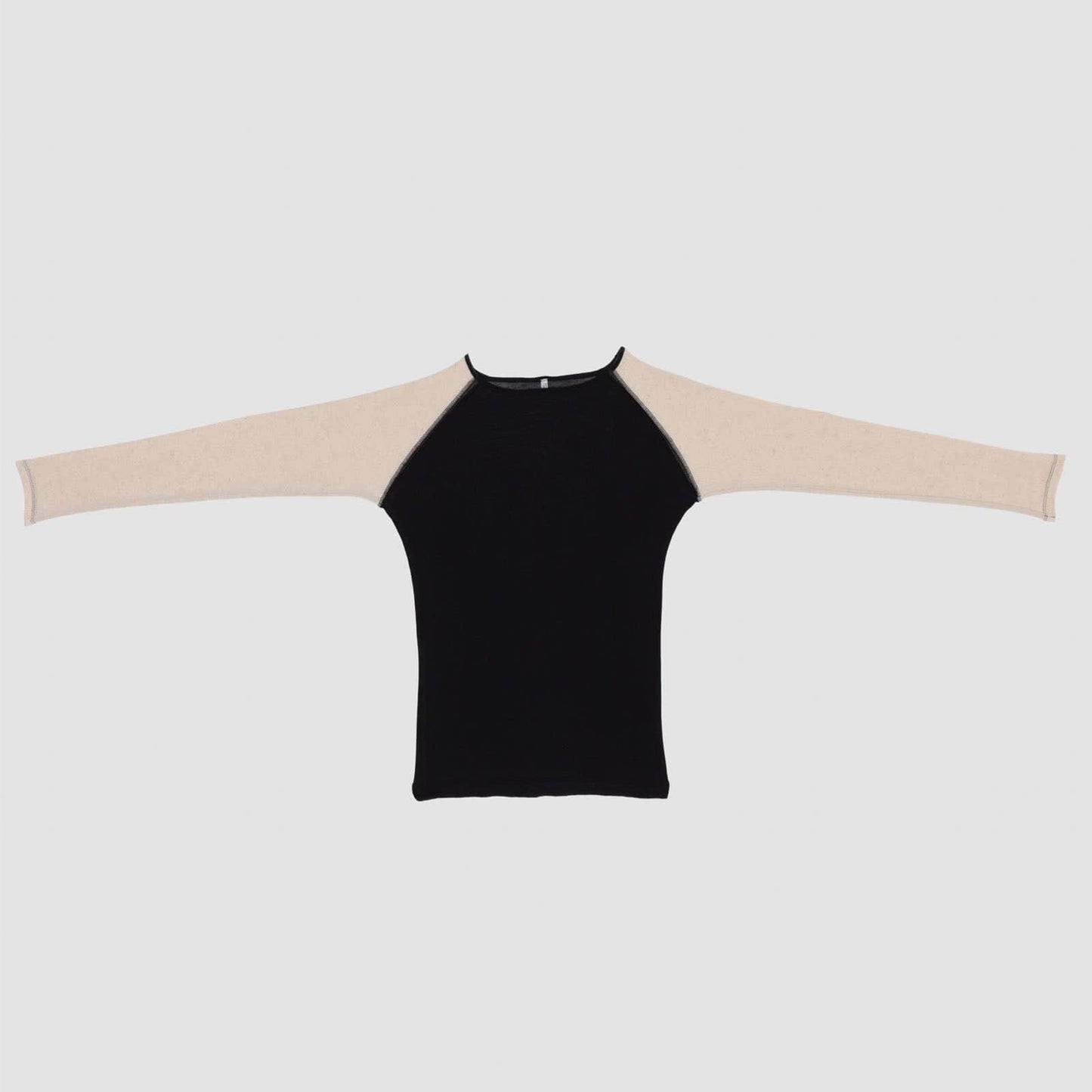 Gene Long Sleeve Tee in Black/Off White