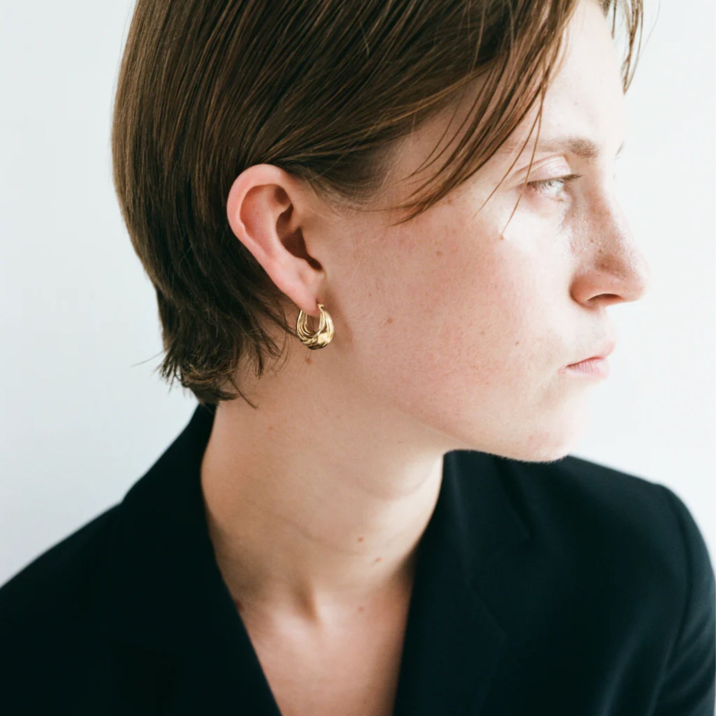 Gold Eternity Hoops