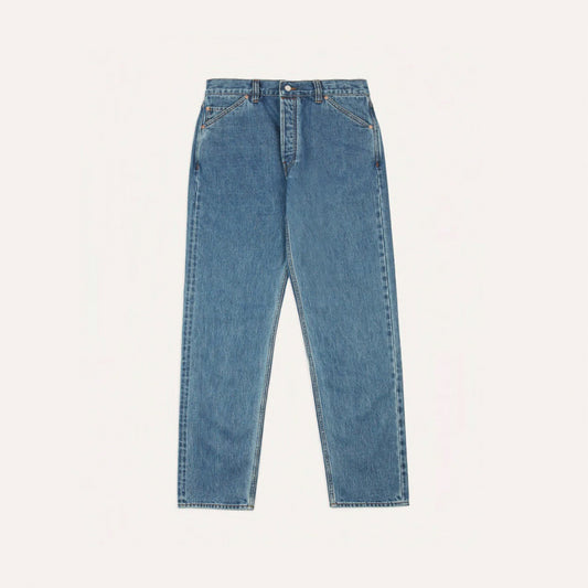 Japanese Selvedge Denim Five-Pocket Jeans in Bleach Wash