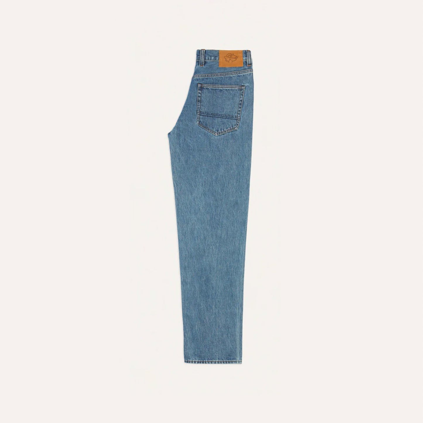 Japanese Selvedge Denim Five-Pocket Jeans in Bleach Wash
