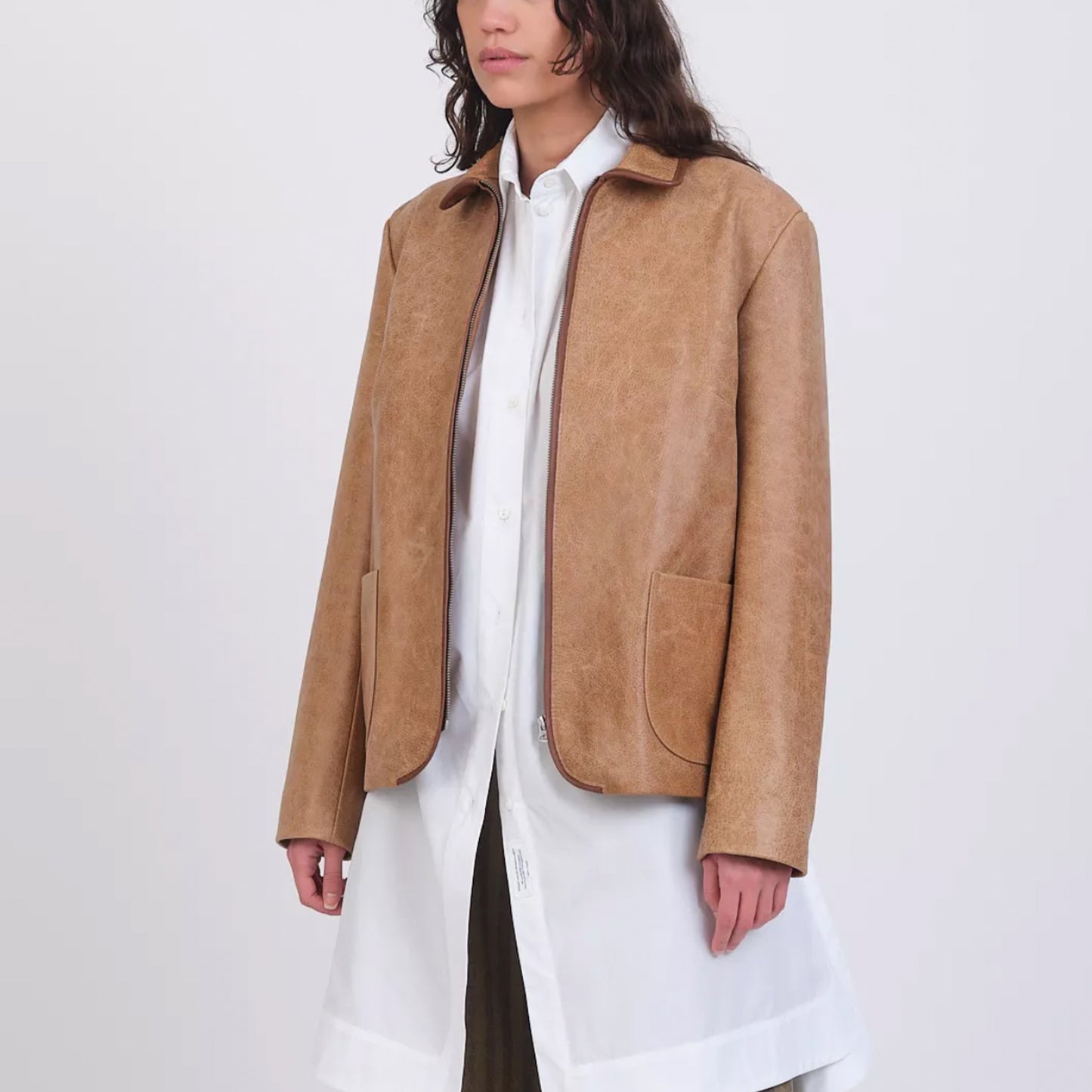 Leather Zip Lillie Jacket