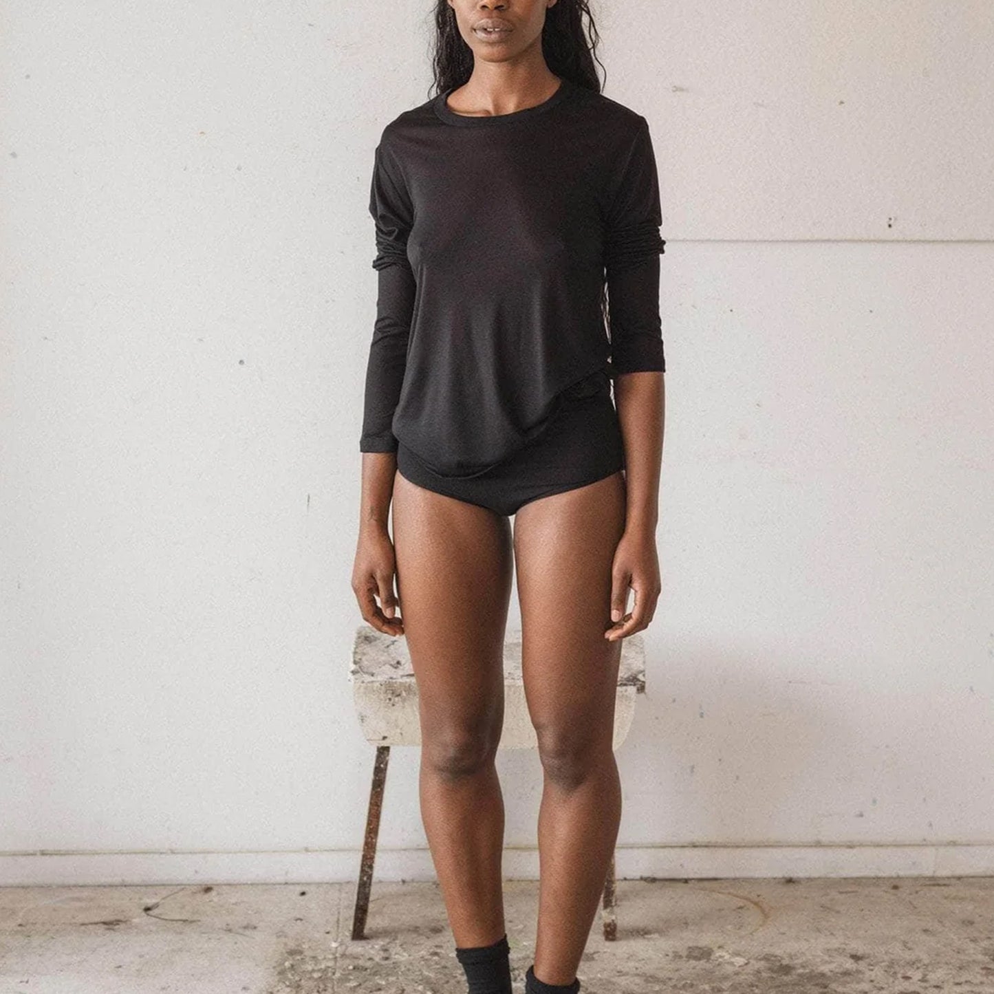 Long Sleeve Tee in Black