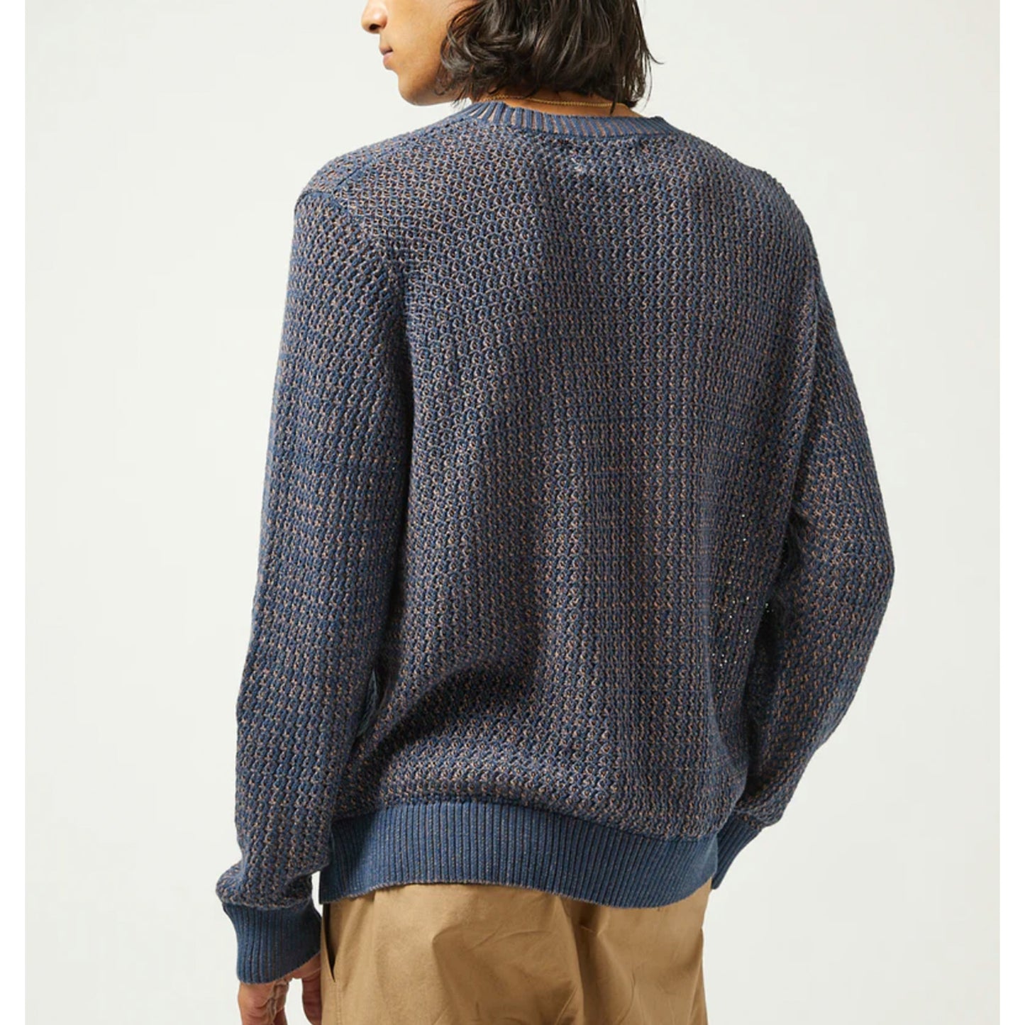 Marled Crewneck Sweater in Navy