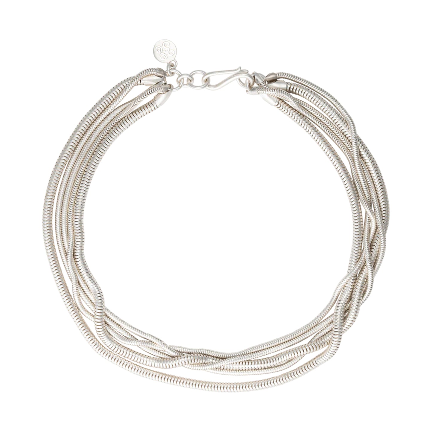 Multi Snake Choker in Silver
