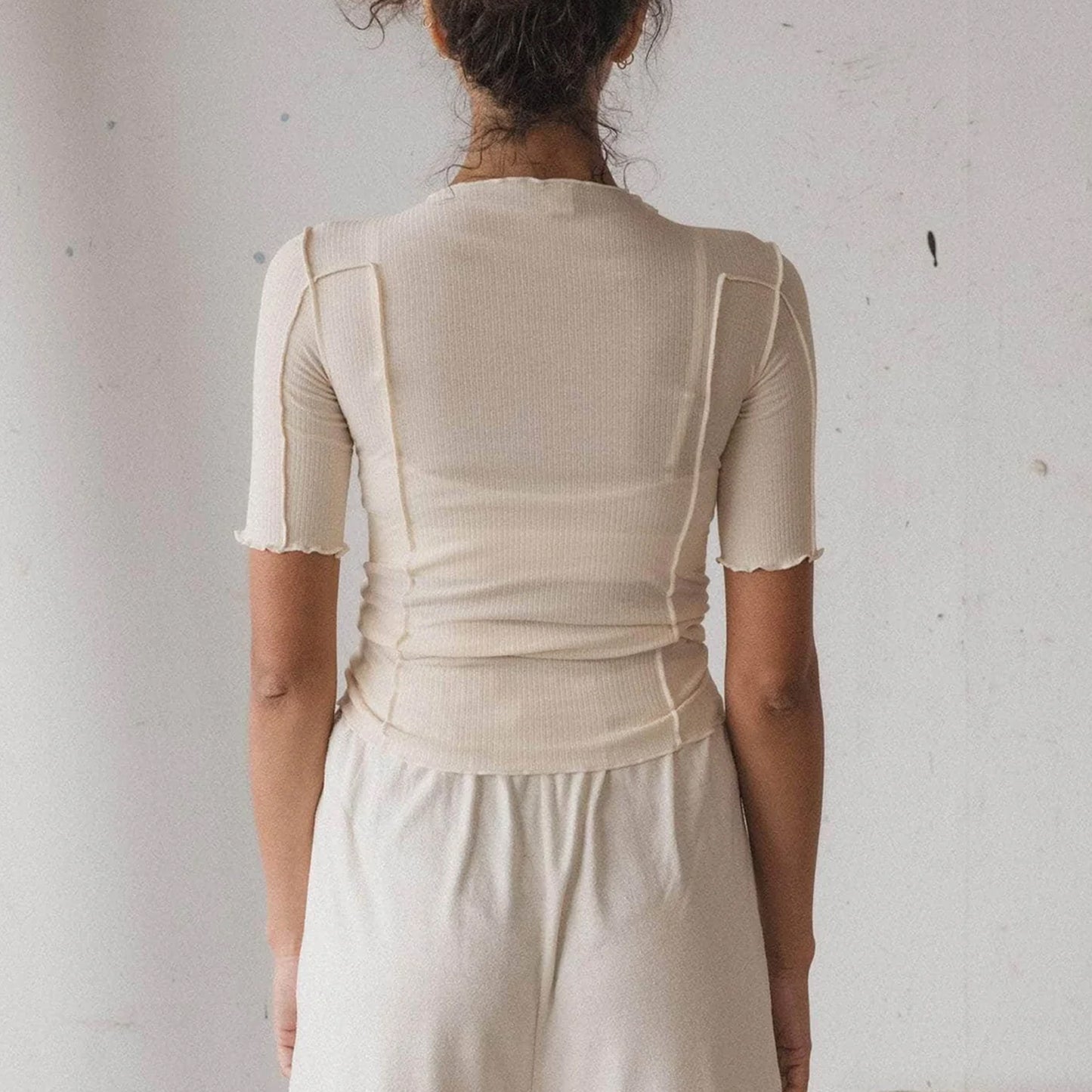 Omato 3/4 Sleeve in Off White