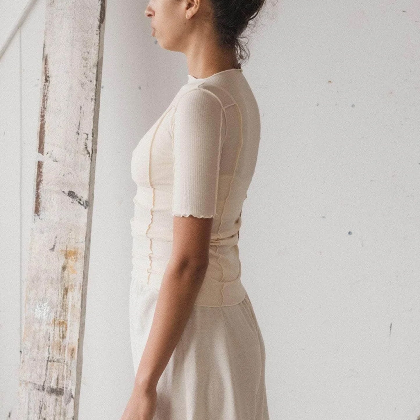 Omato 3/4 Sleeve in Off White