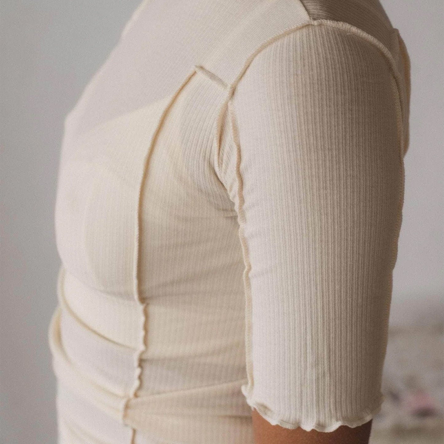 Omato 3/4 Sleeve in Off White