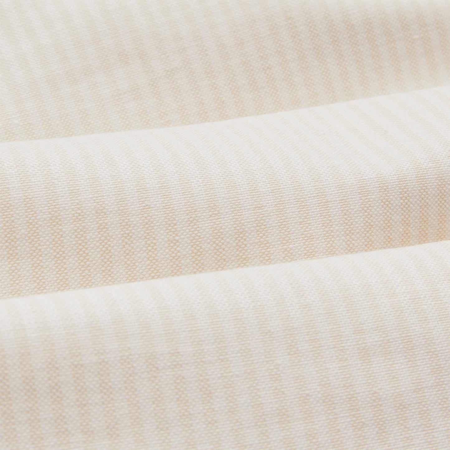 Cotton Oxford Cloth Pocket Button-Down Shirt in Cream Ticking Stripe