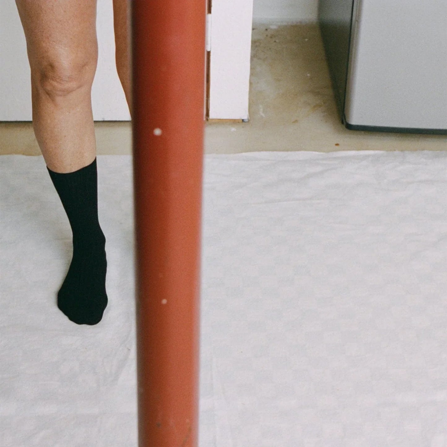 Rib Over Ankle Sock in Black