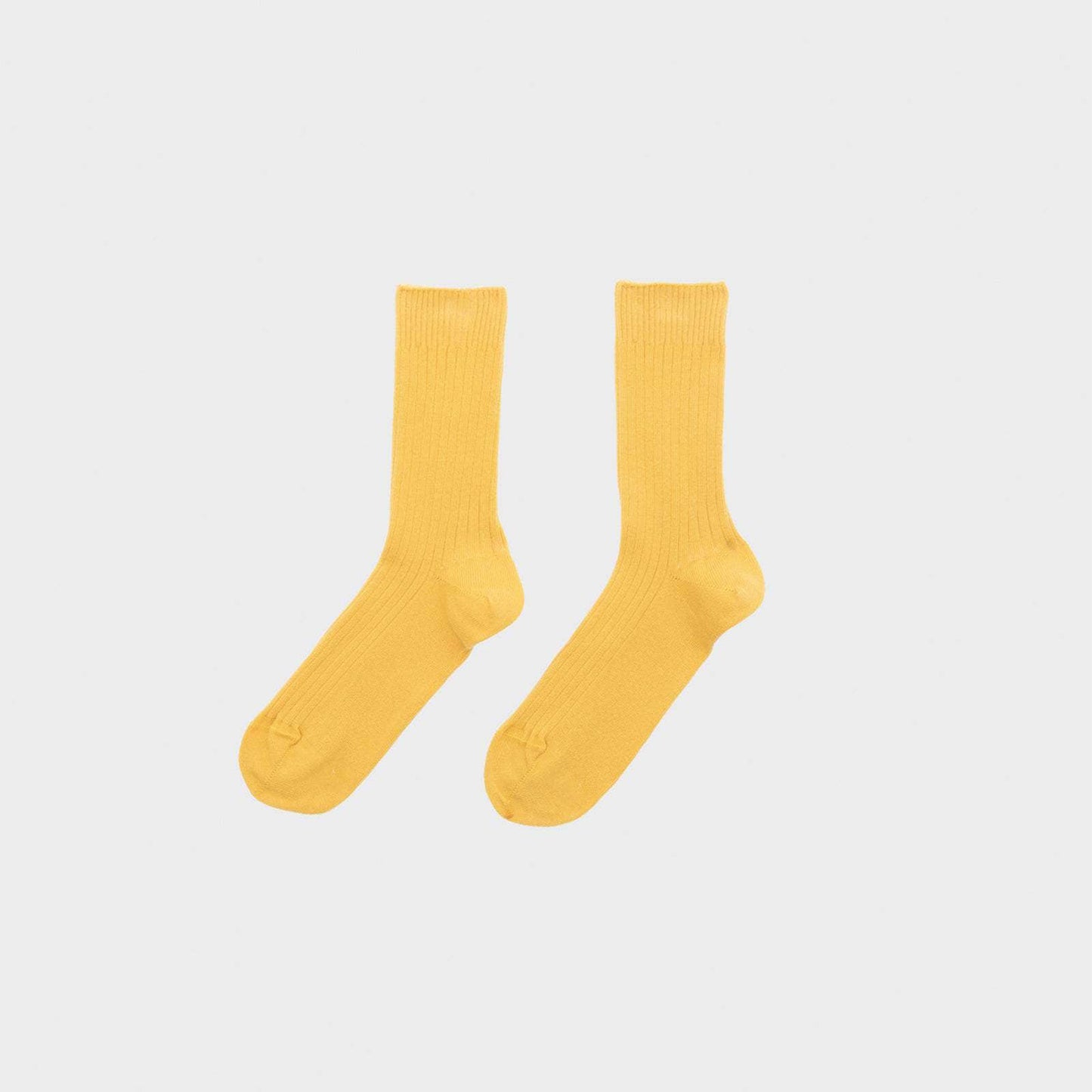 Rib Over Ankle Sock in Dacty Yellow