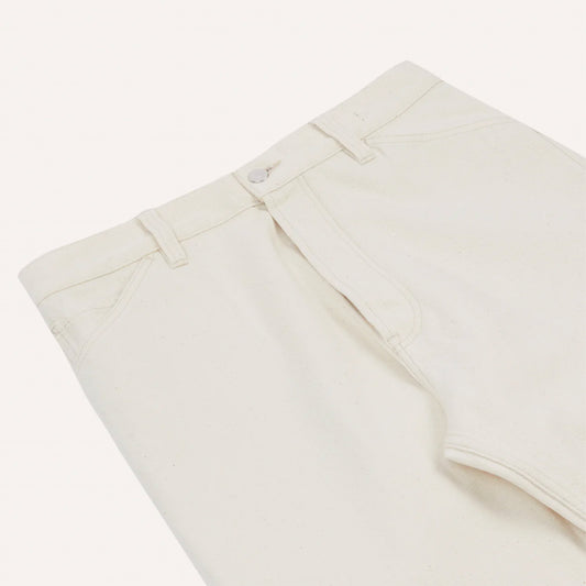 12.7oz Selvedge Denim Painter Pants in Ecru