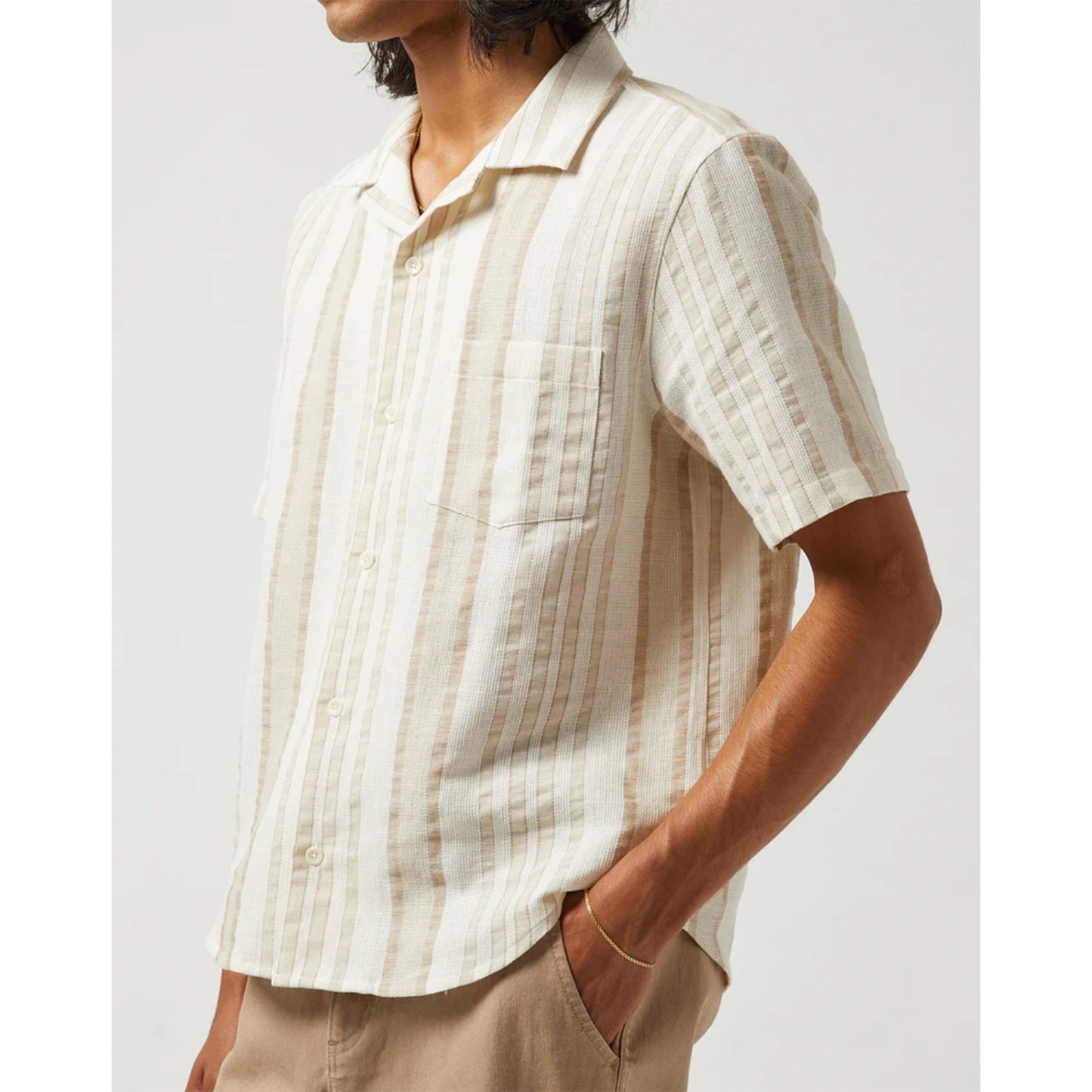 Bari S/S Camp Shirt in Natural