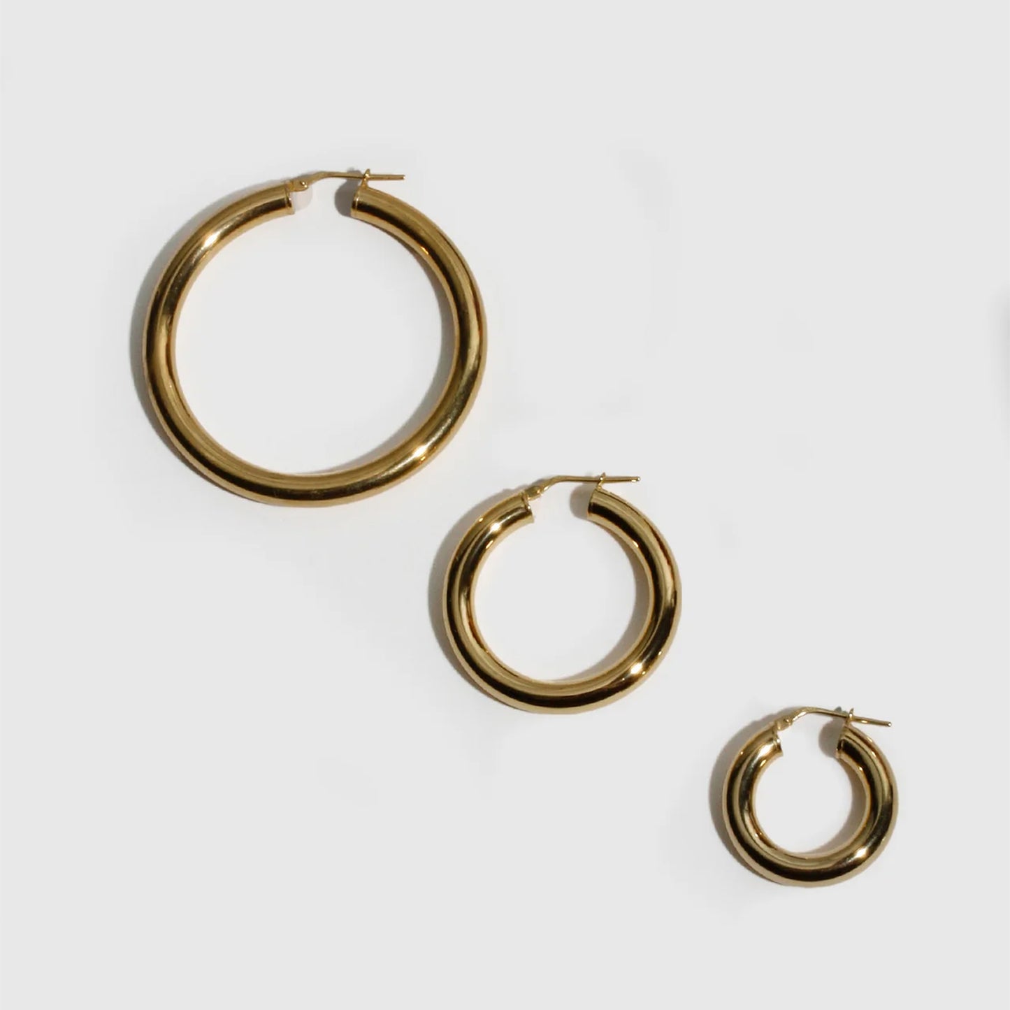 Large Tru Hoops in Vermeil