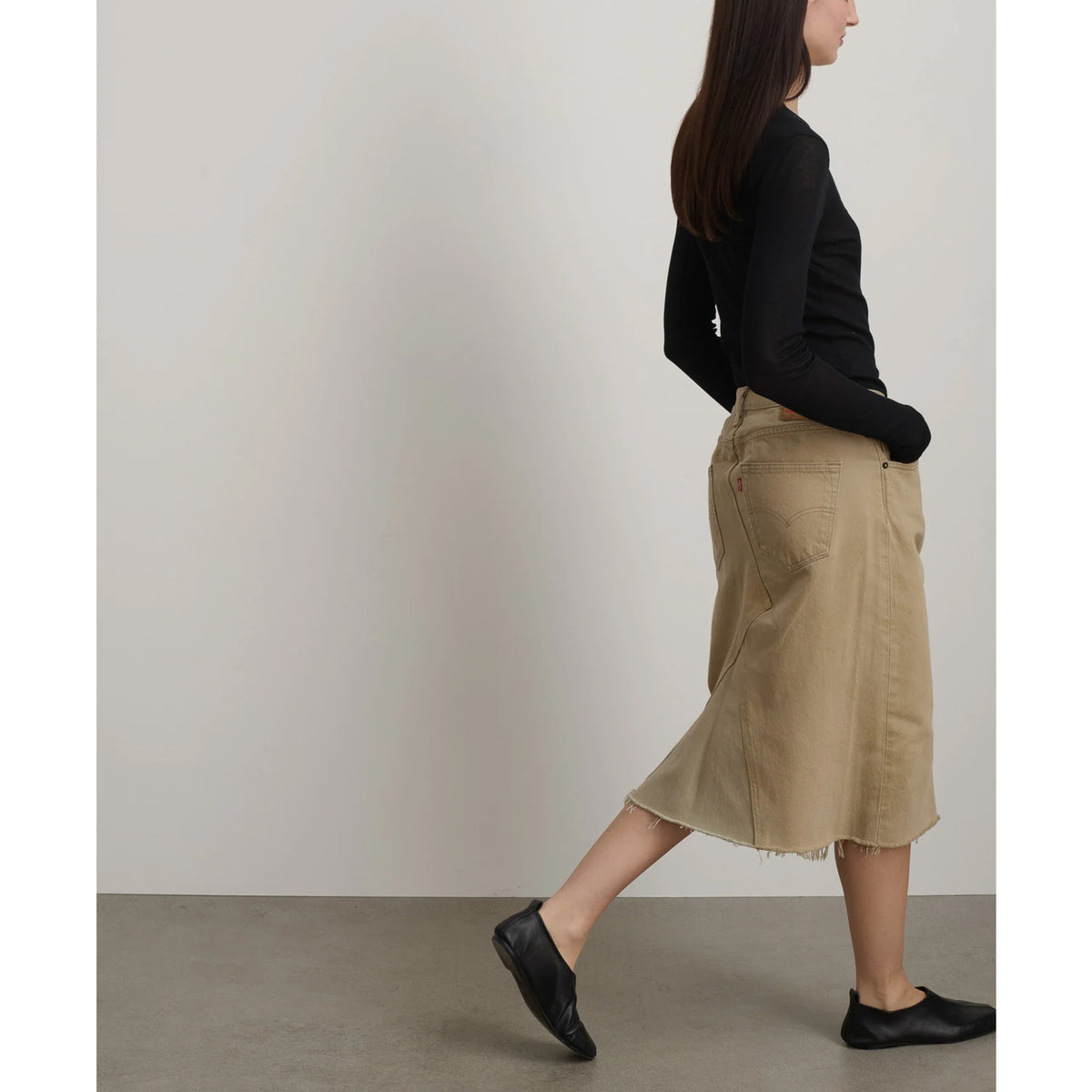 Vintage Skirt in Vintage Khaki