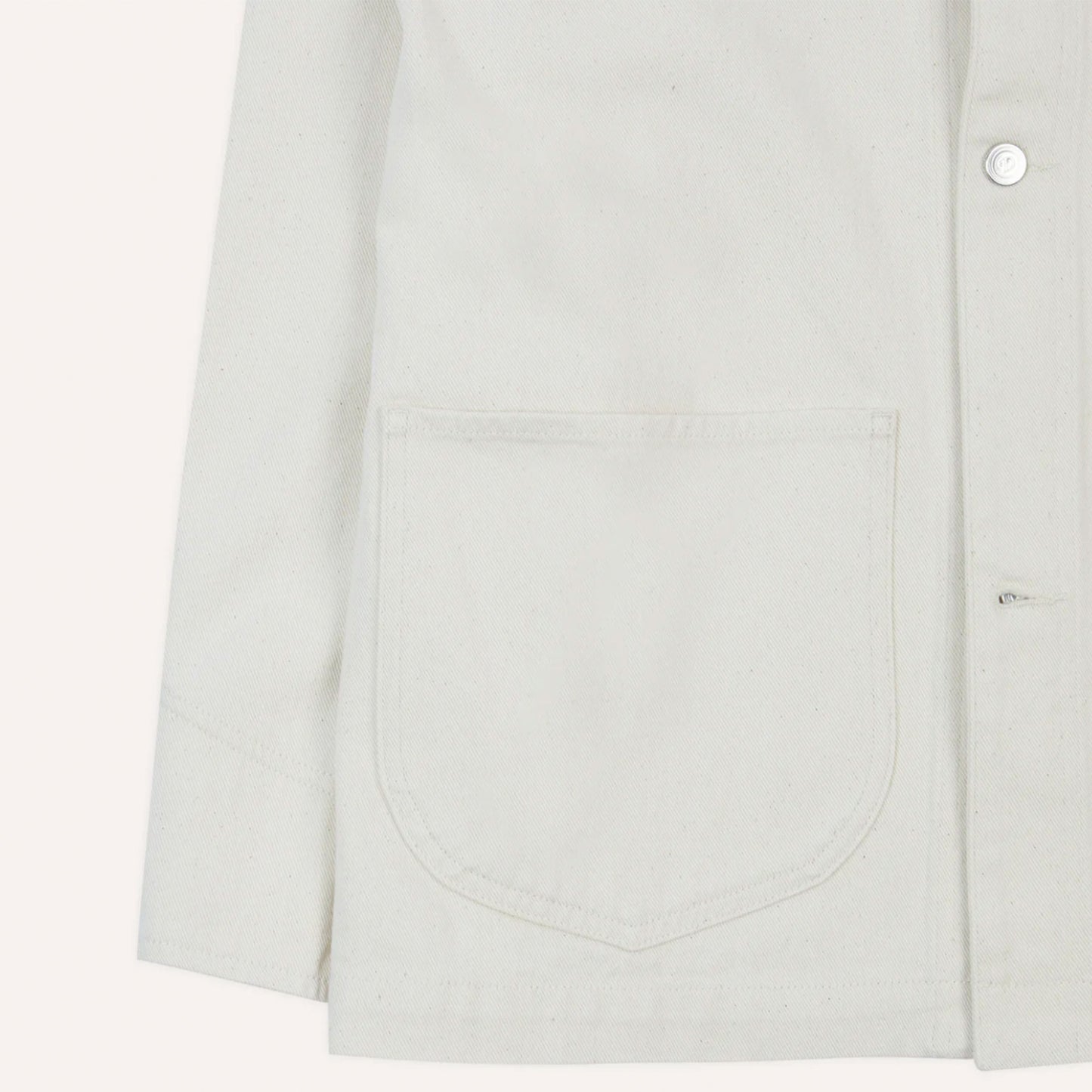Denim Western Chore Jacket in Ecru