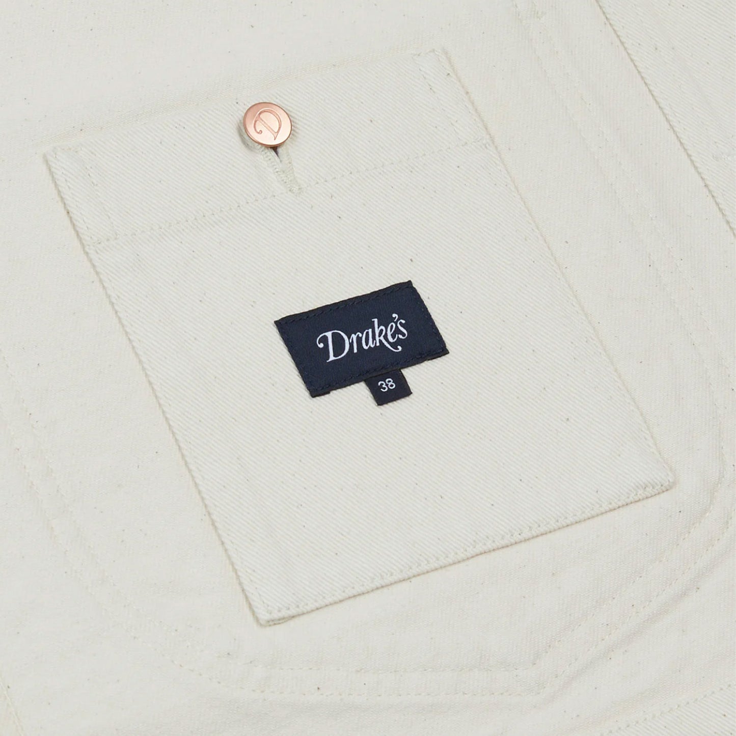 Denim Western Chore Jacket in Ecru