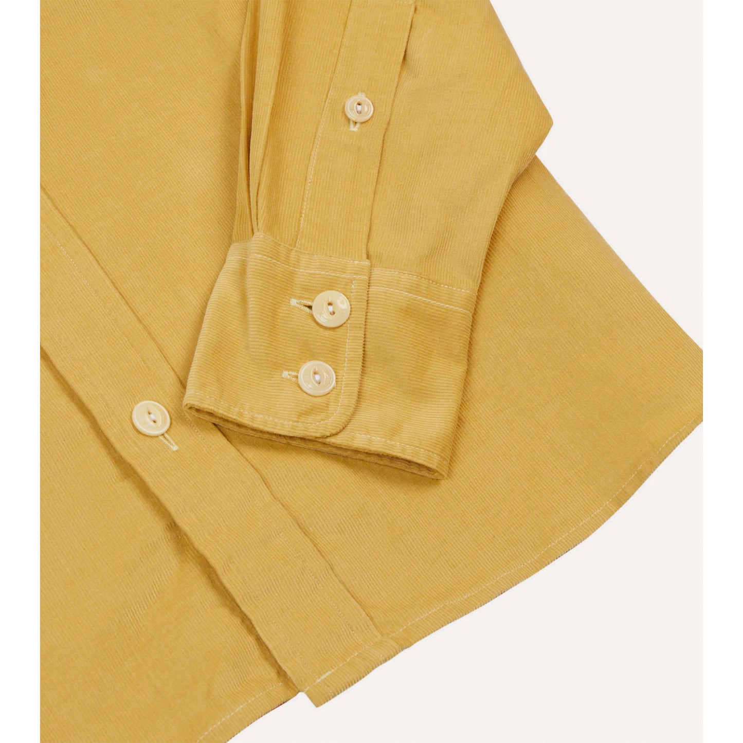 Two-Pocket Western Corduroy Shirt in Yellow