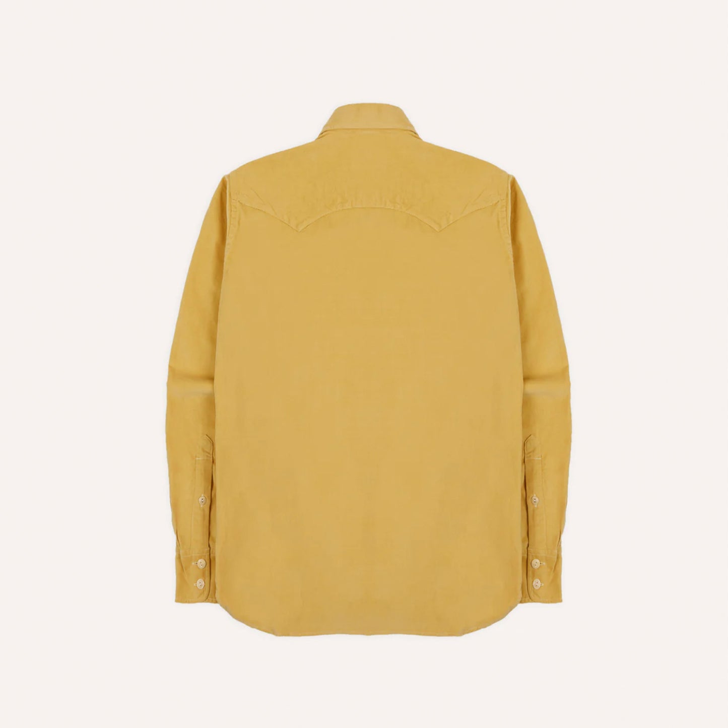 Two-Pocket Western Corduroy Shirt in Yellow