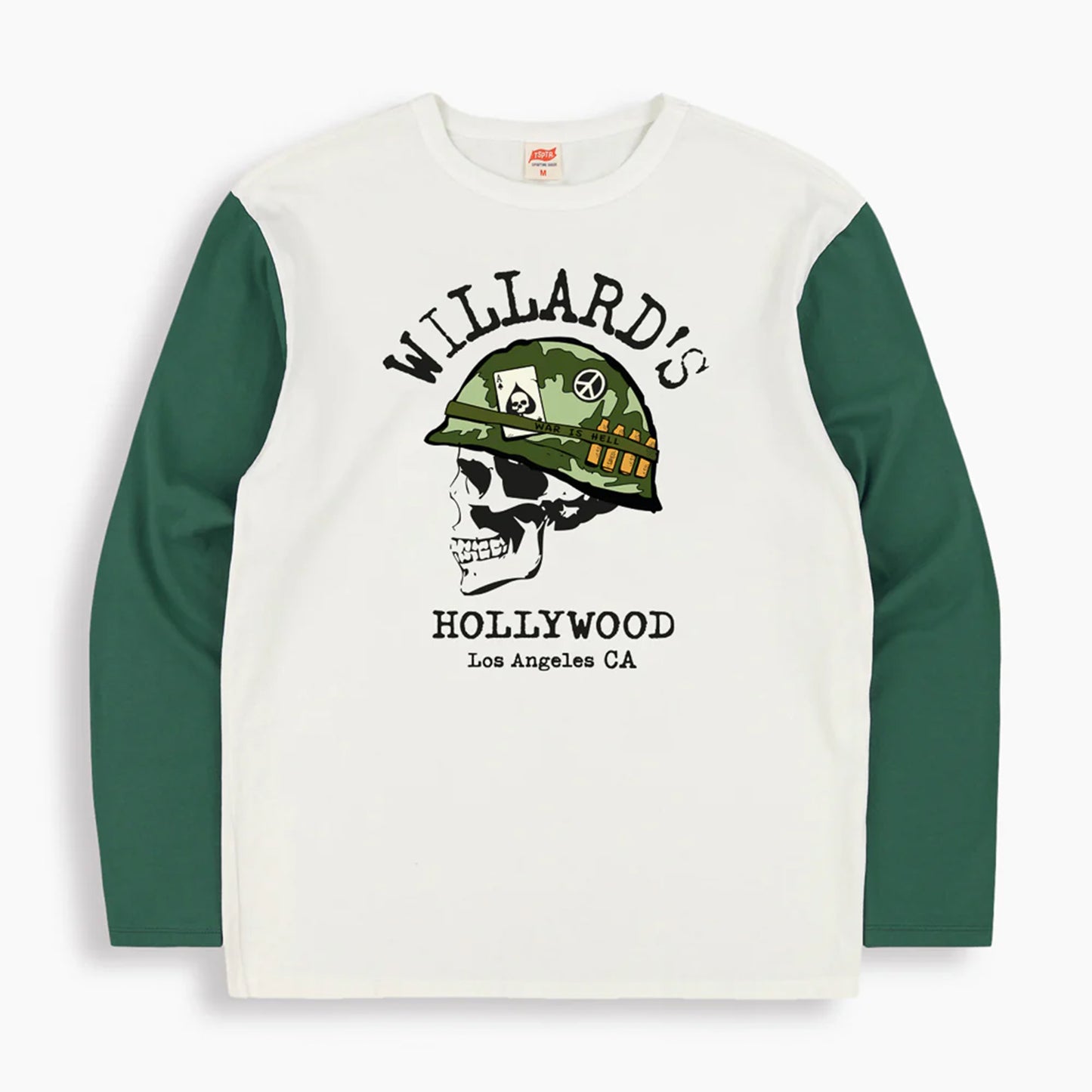 Willard's Baseball Tee in White/Green