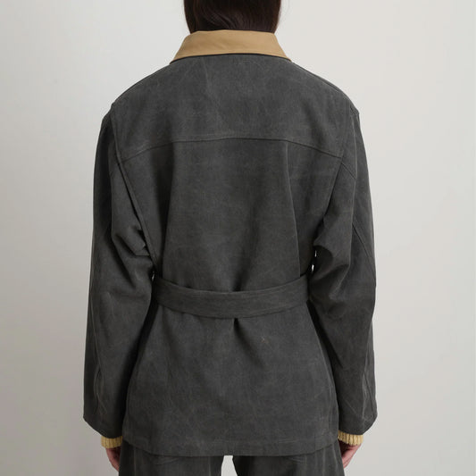 Workwear Jacket in Washed Black
