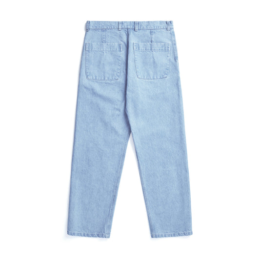 5 Pocket Indigo Denim in Bleach Wash