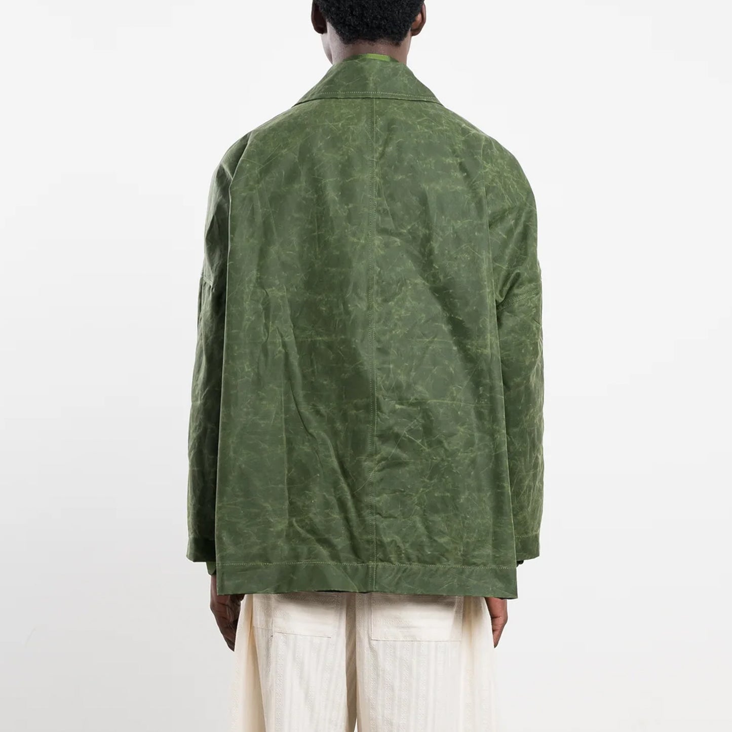 Amis British Oil Skin Mac in Grass