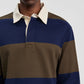 Another Rugby Polo 1.0 in Navy Brown Stripe