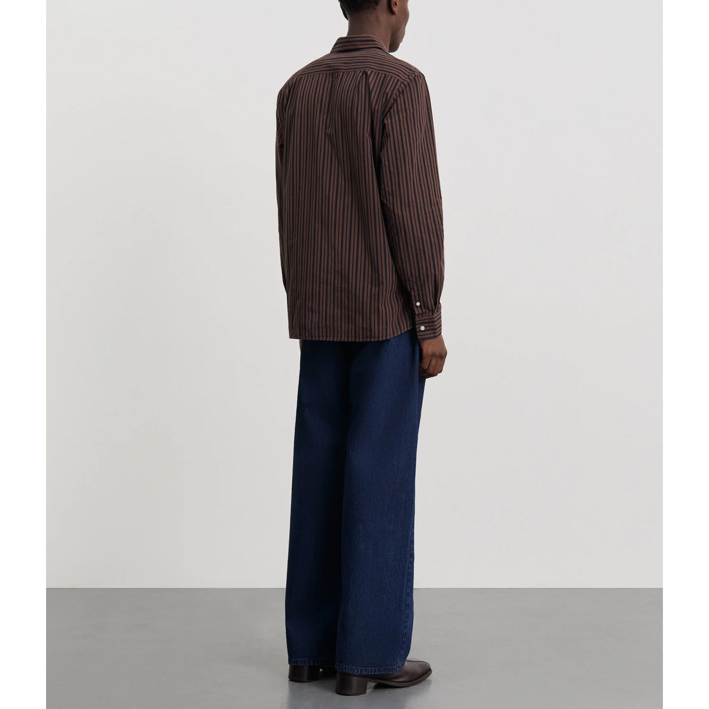 Another Shirt 3.0 in Black Brown Stripe