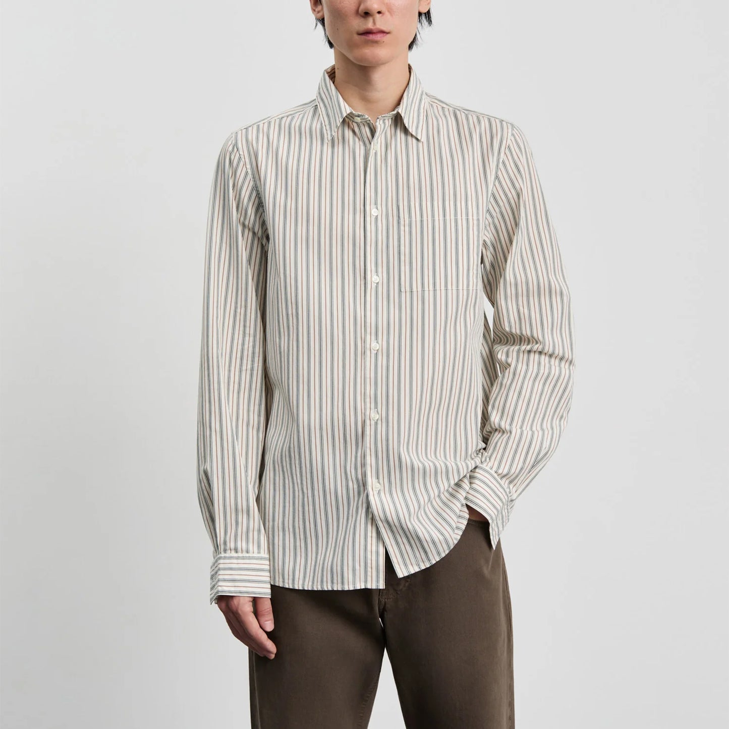 Another Shirt 3.0 in Small Green Stripe