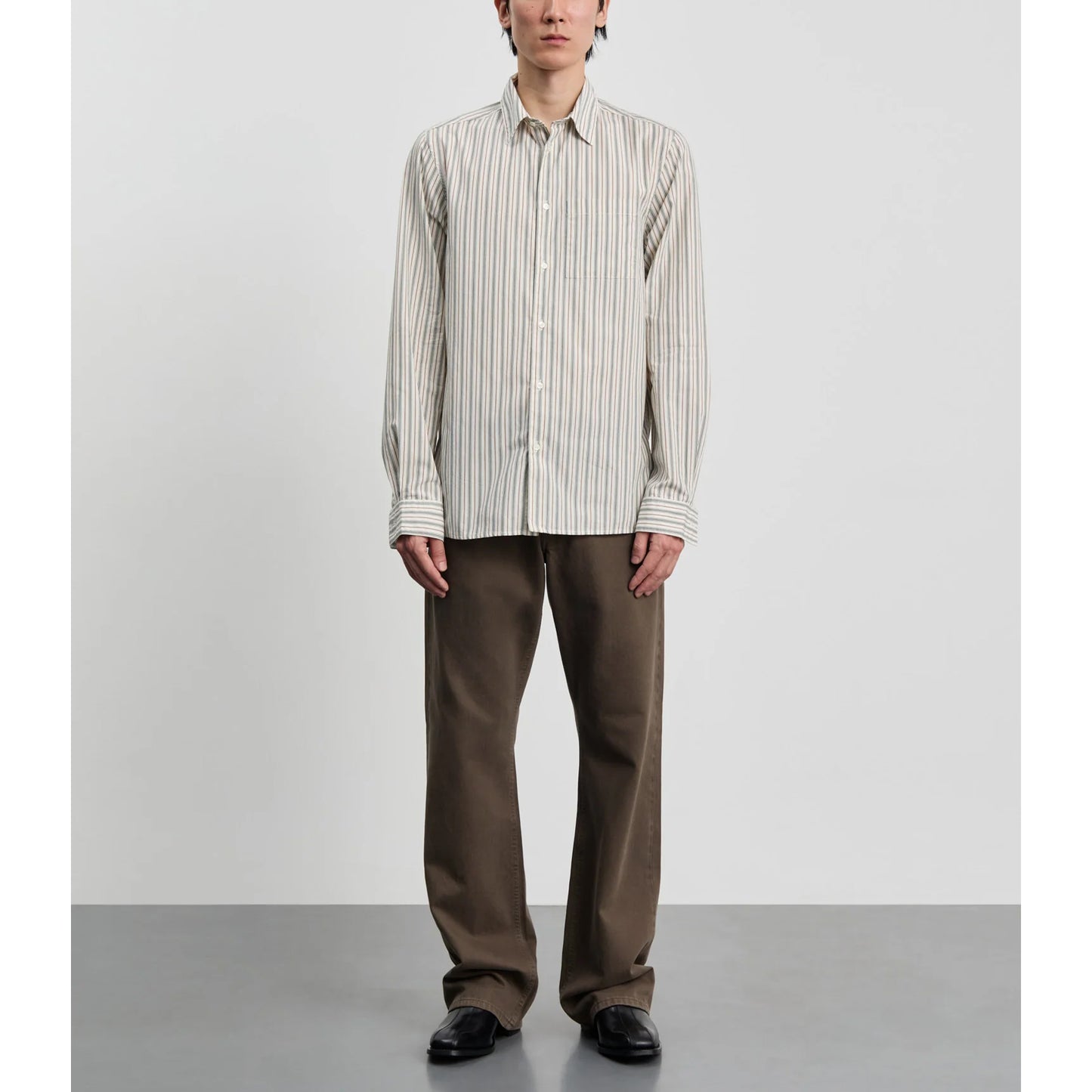 Another Shirt 3.0 in Small Green Stripe