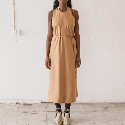 Apron Dress in Bath Brown