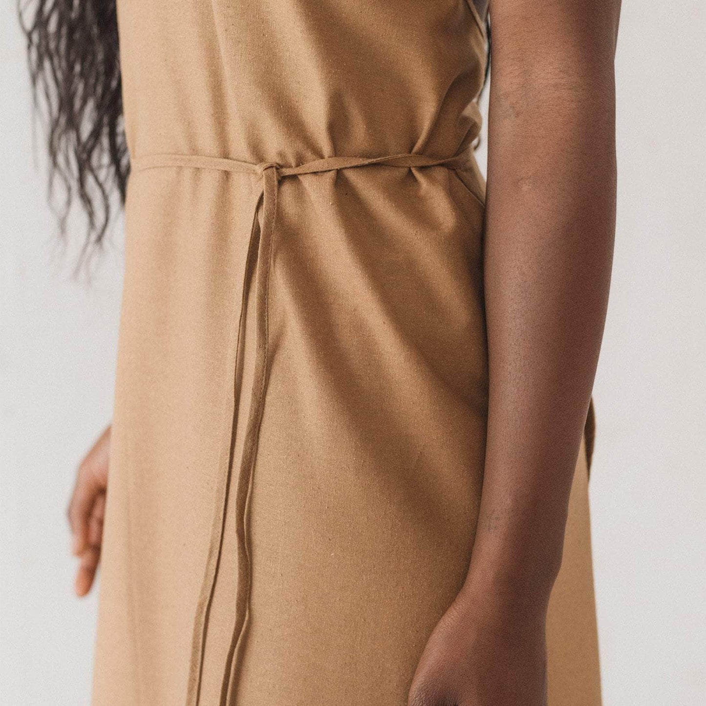 Apron Dress in Bath Brown