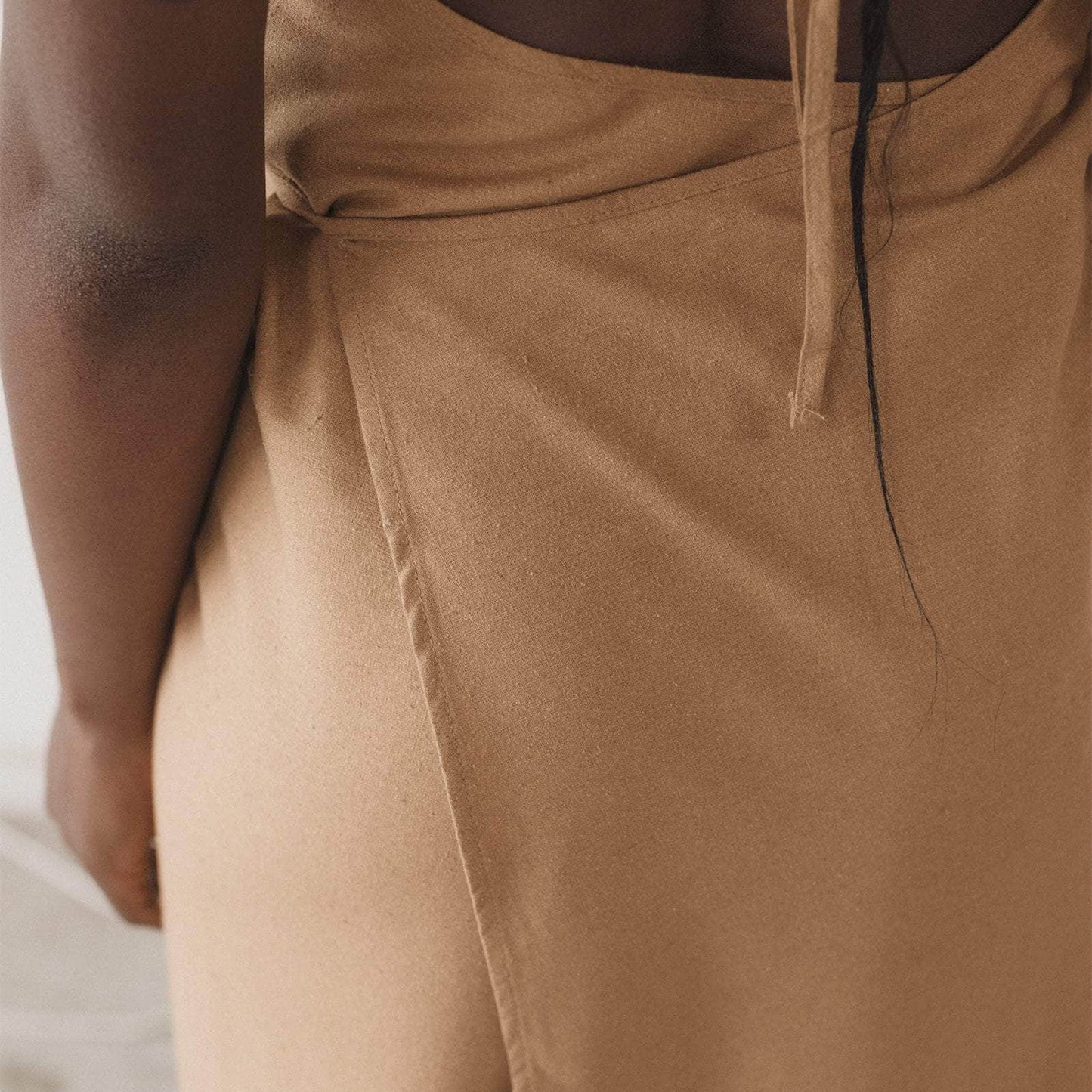Apron Dress in Bath Brown