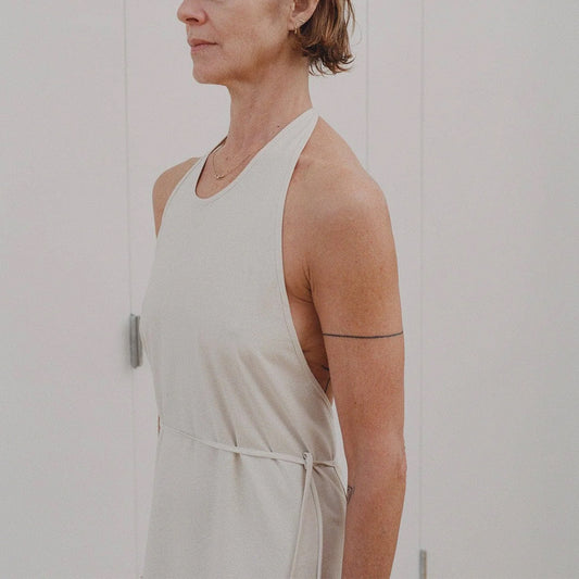 Apron Dress in Off White