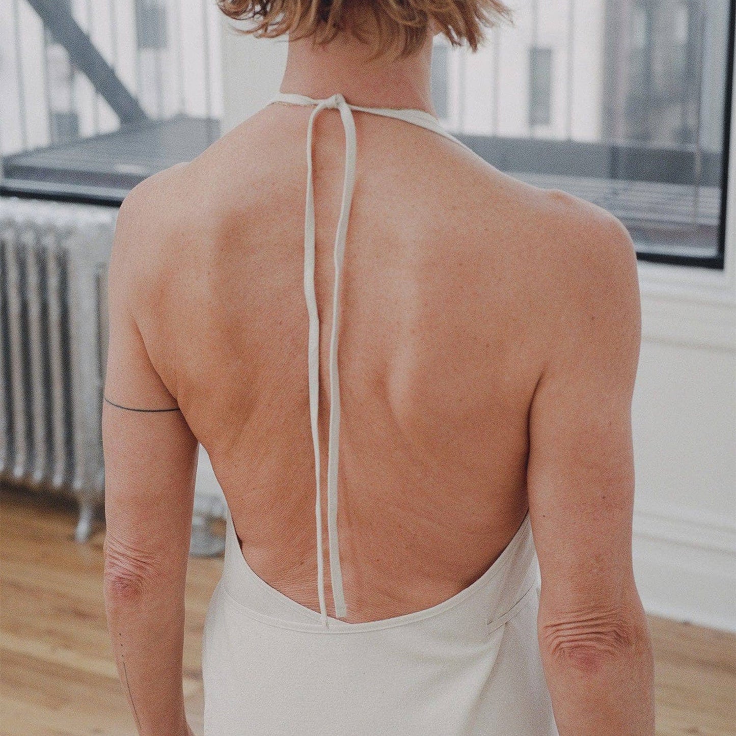 Apron Dress in Off White
