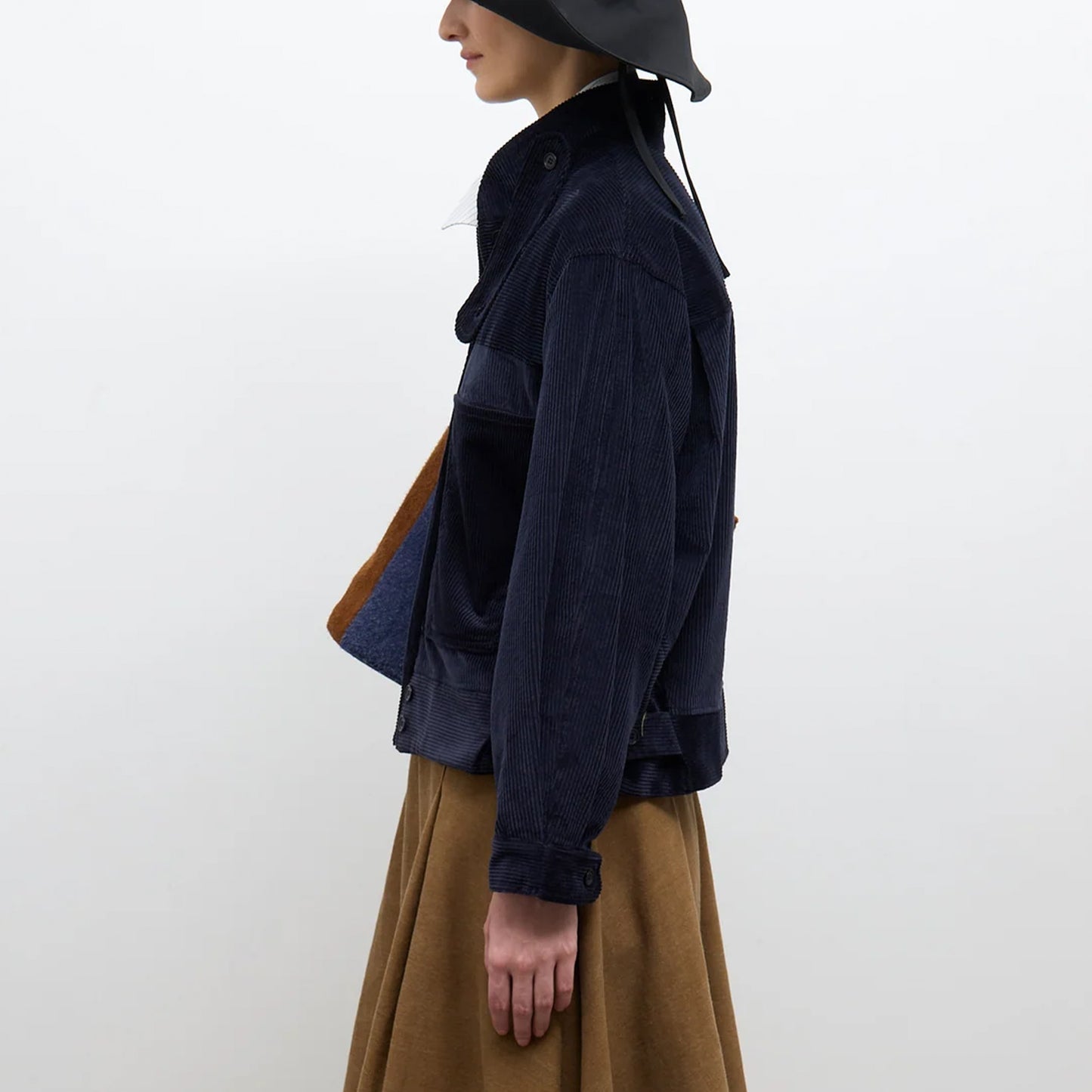 Japanese 9-Wale Cotton Cord Arden Jacket in Navy
