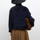 Japanese 9-Wale Cotton Cord Arden Jacket in Navy