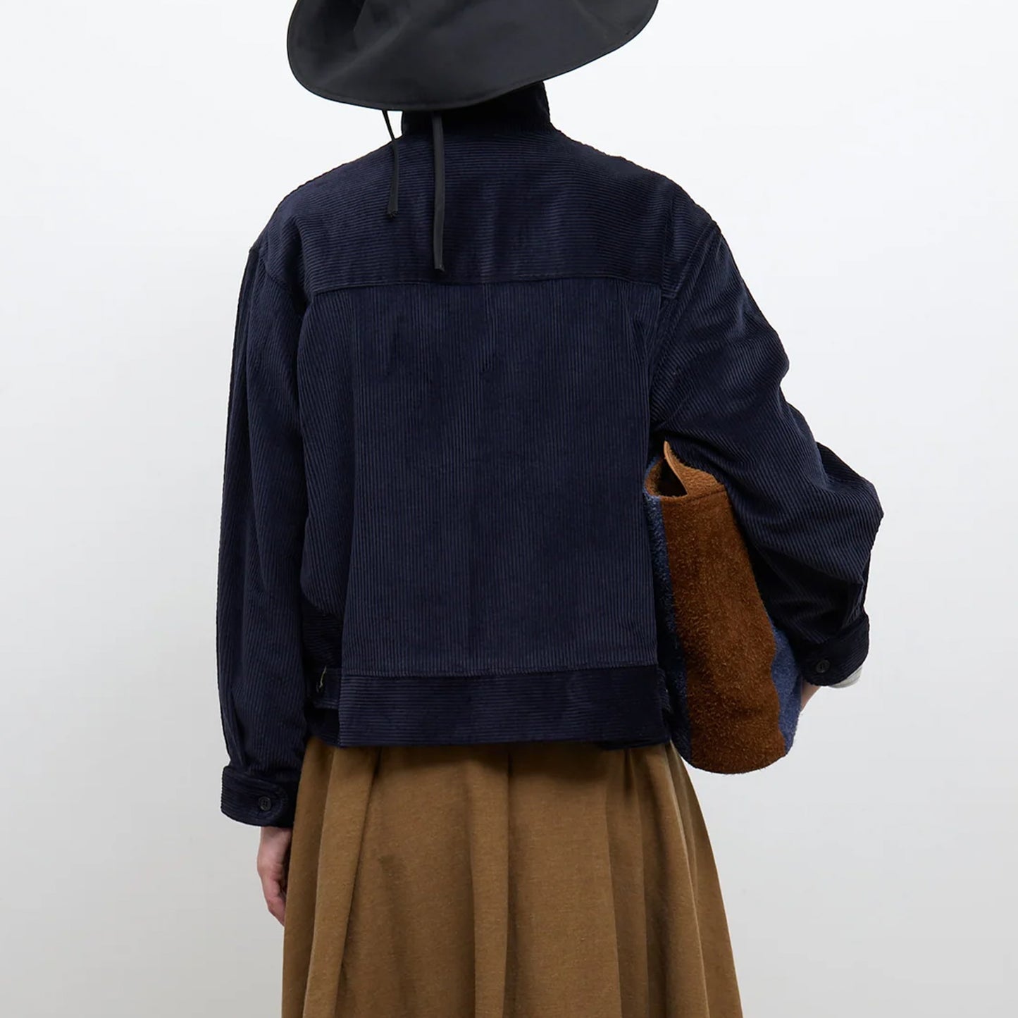 Japanese 9-Wale Cotton Cord Arden Jacket in Navy