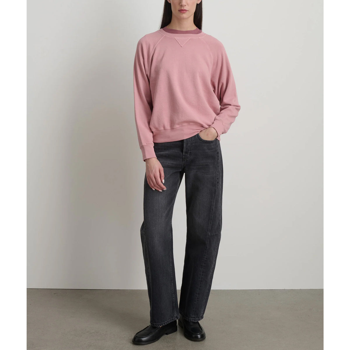 Arena Sweatshirt in Pink Overdye