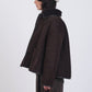 Suede Back Curly Hair Avis Jacket in Chocolate