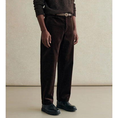 Balloon Wide Wale Corduroy Trouser in Brown