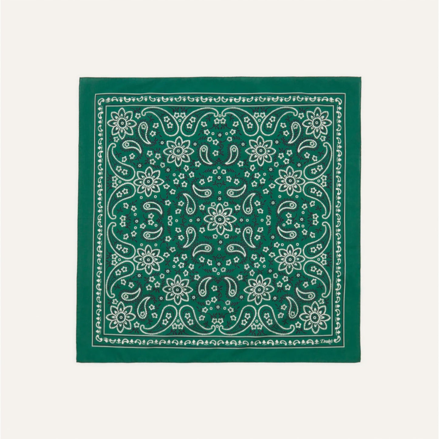 Classic Paisley Bandana in Green