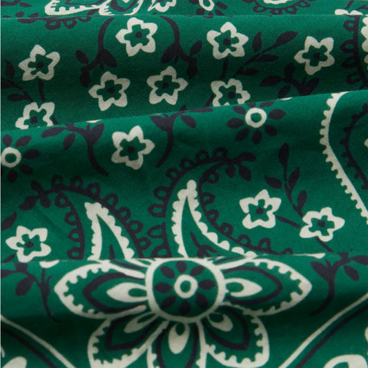 Classic Paisley Bandana in Green