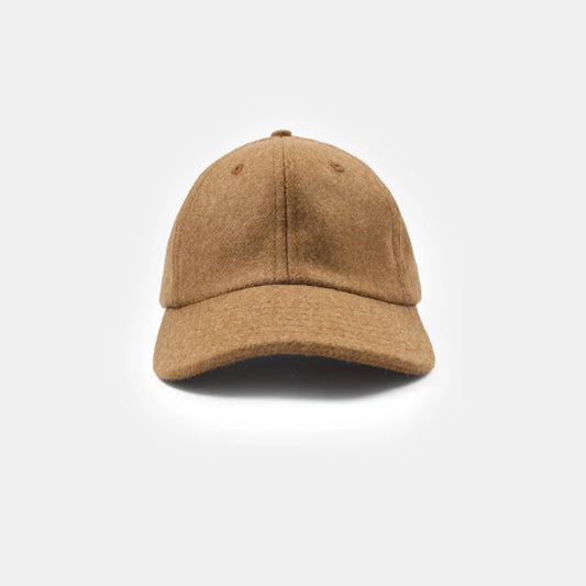 Unstructured Baseball Cap in Dark Tan Mix